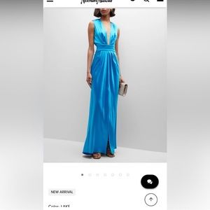 Ramy Brook blue silk gown